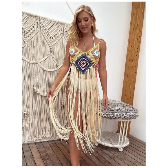 SHEIN | Crochet Fringe Hem Top | NWT - Picture 2 of 7